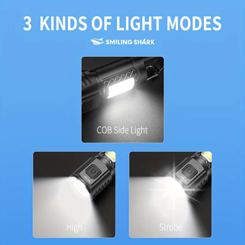 Portable 1Pc Smilingshark Sd5253 Mini Rechargeable Flashlight Highlight