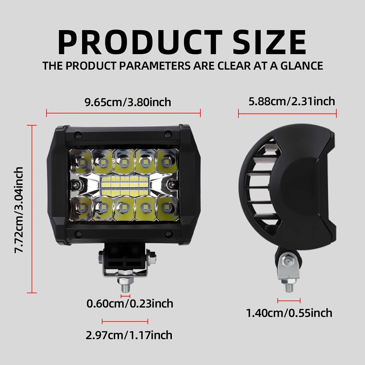 Car Lights Items 2Pcs White Light
