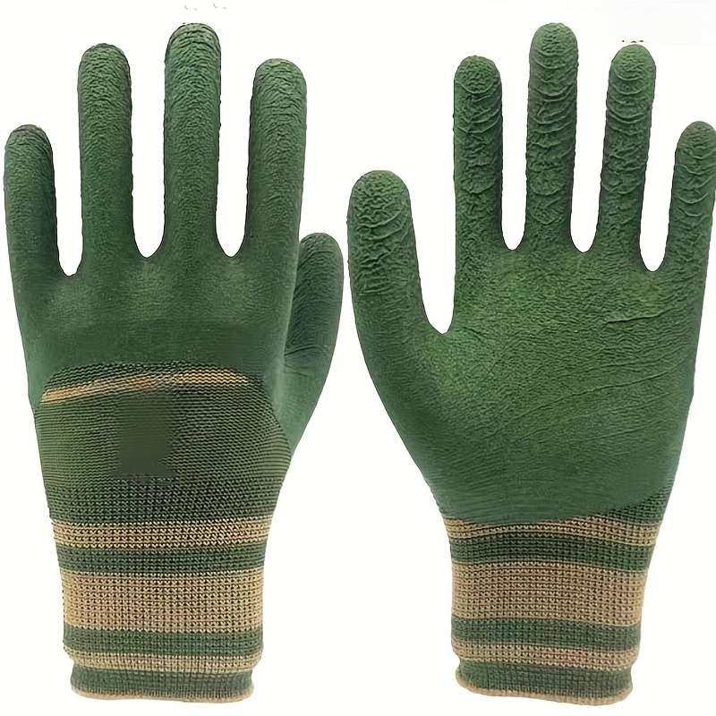 1 Pair Green One Size Multi Purpose Work Gloves