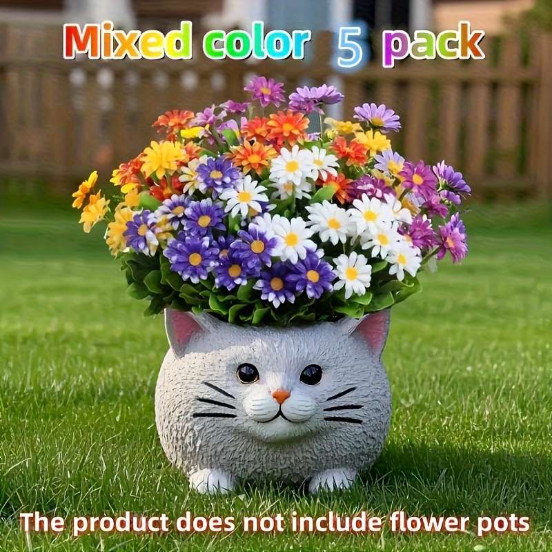 Simulated Flower Quantity 5 Bouquets Of Beautiful Flowers
