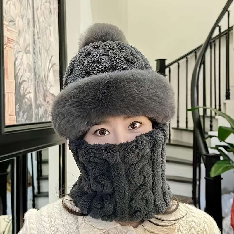 Hat Color Jacquard Light Gray Thick Version