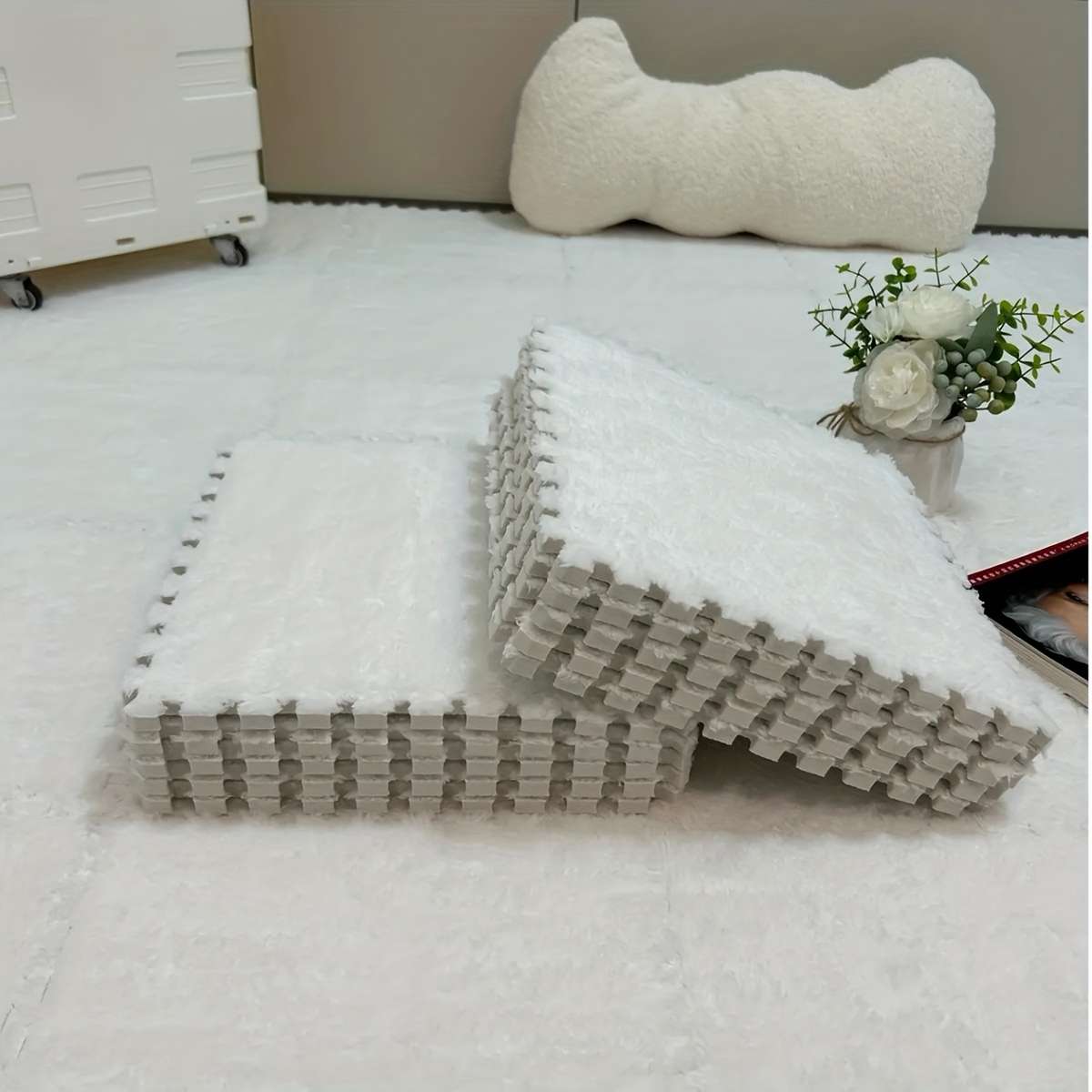 Floor Stickers Color White Quantity 30Cmx30Cmx0.7Cm Is 24Pcs