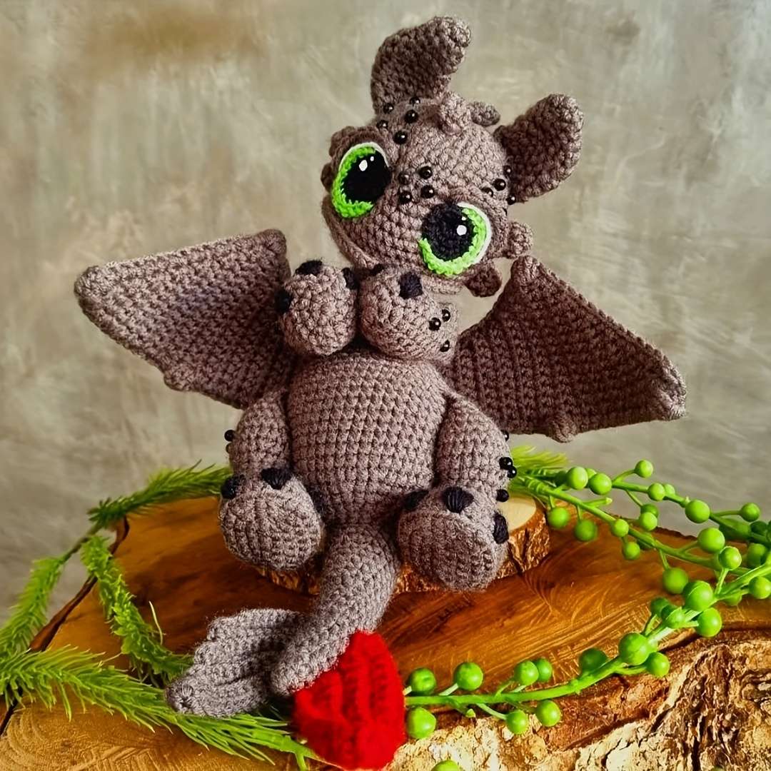 Plush Toyss Style Black Dragon