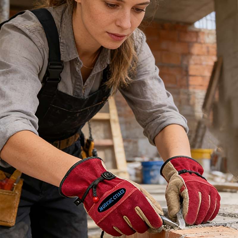 Work Gloves Color Red Sizes