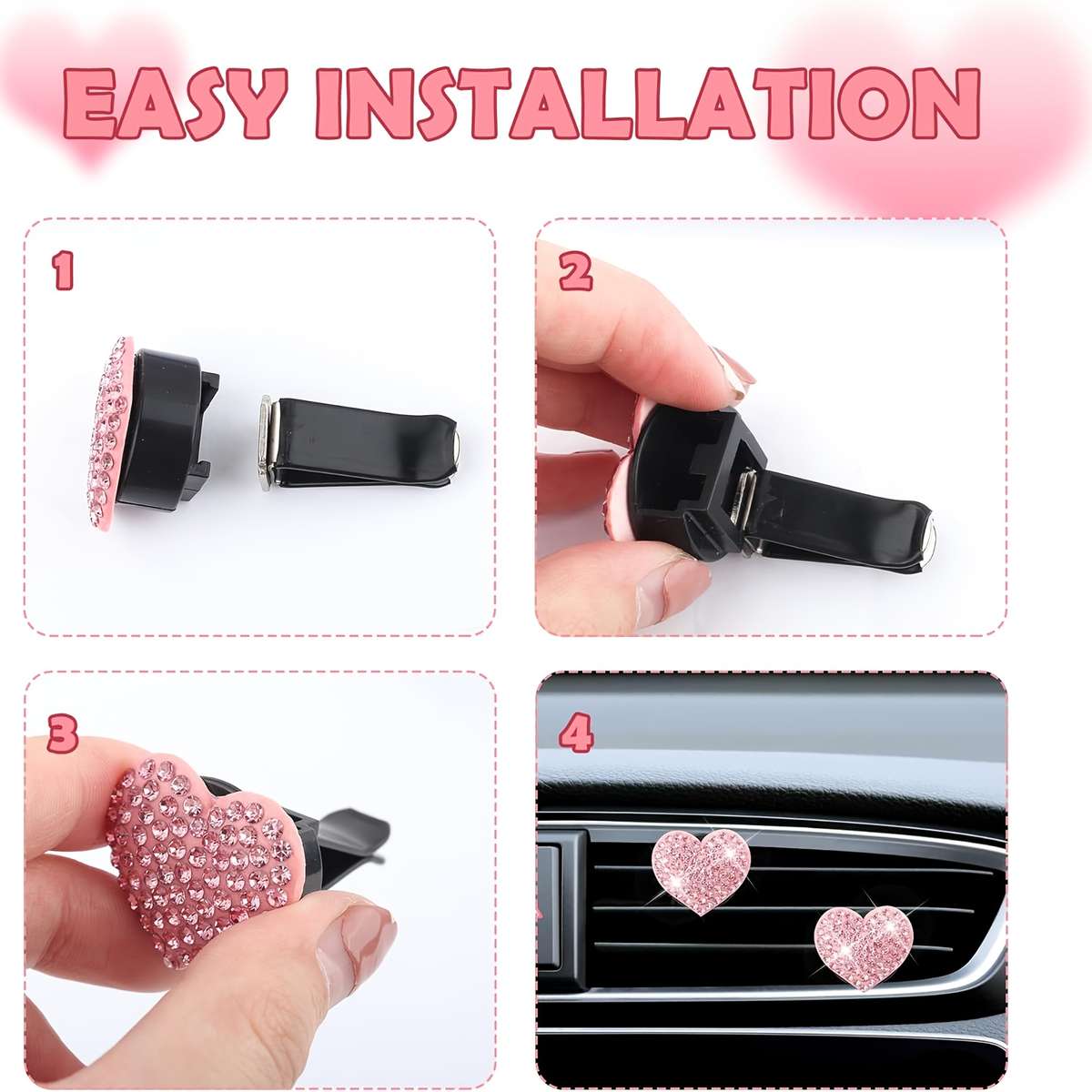 Car Interior Decor 2Pcscolor Red