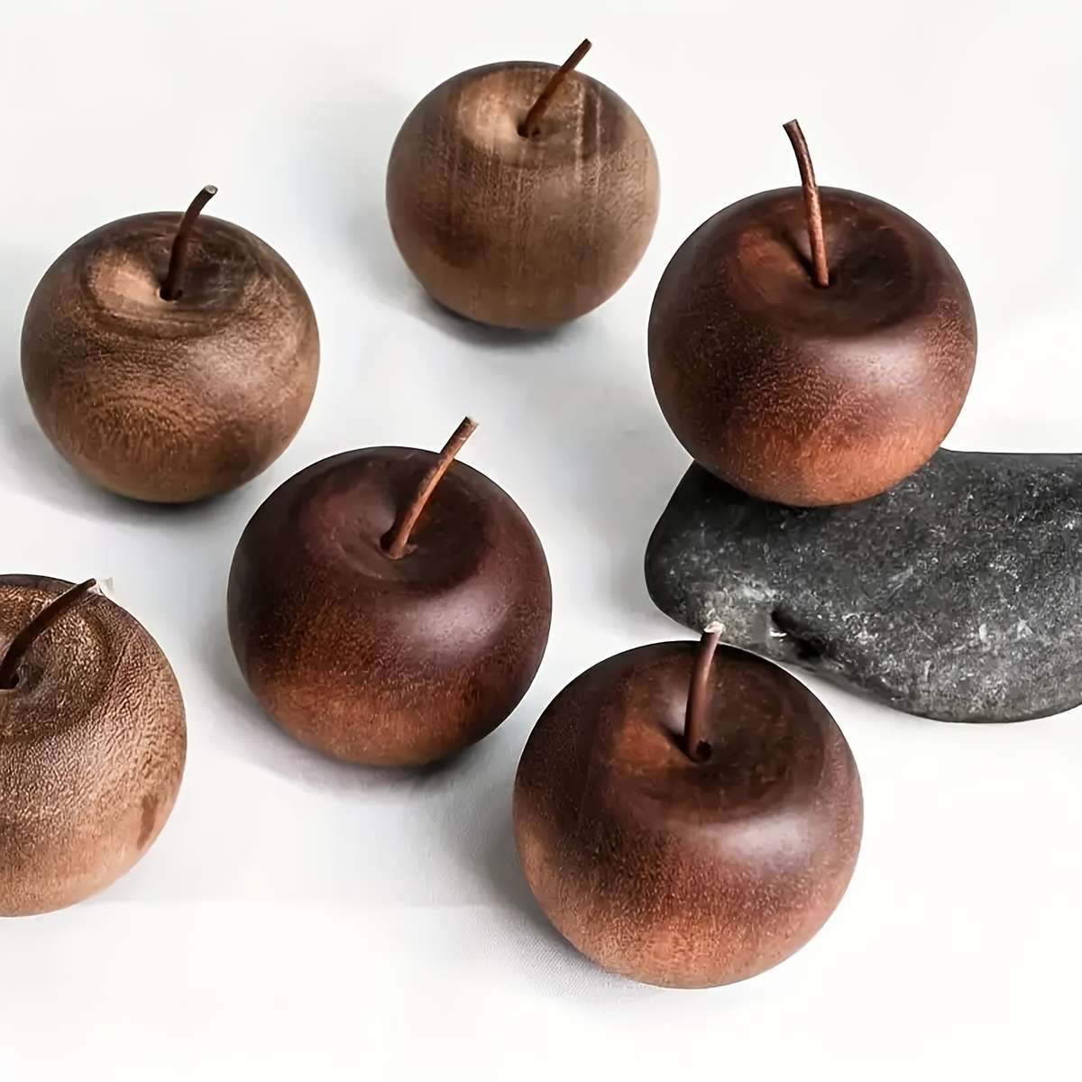 Car Interior Decor Items 2Pcs Apple Wooden Diffuser