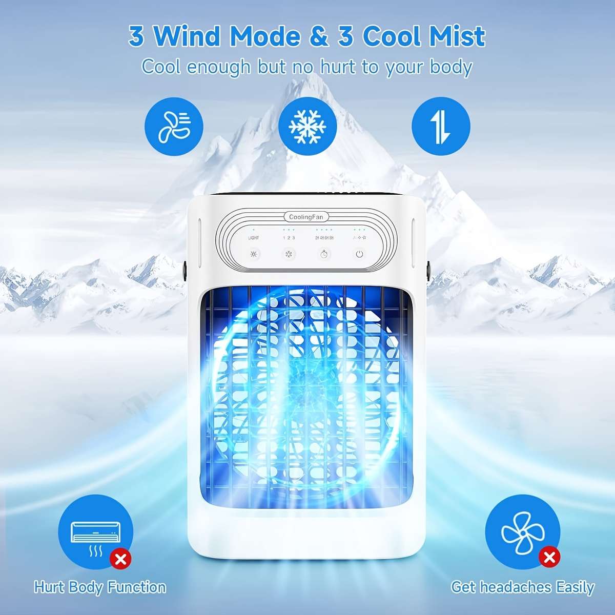 Fan Color White Materialpolypropylene  Pp