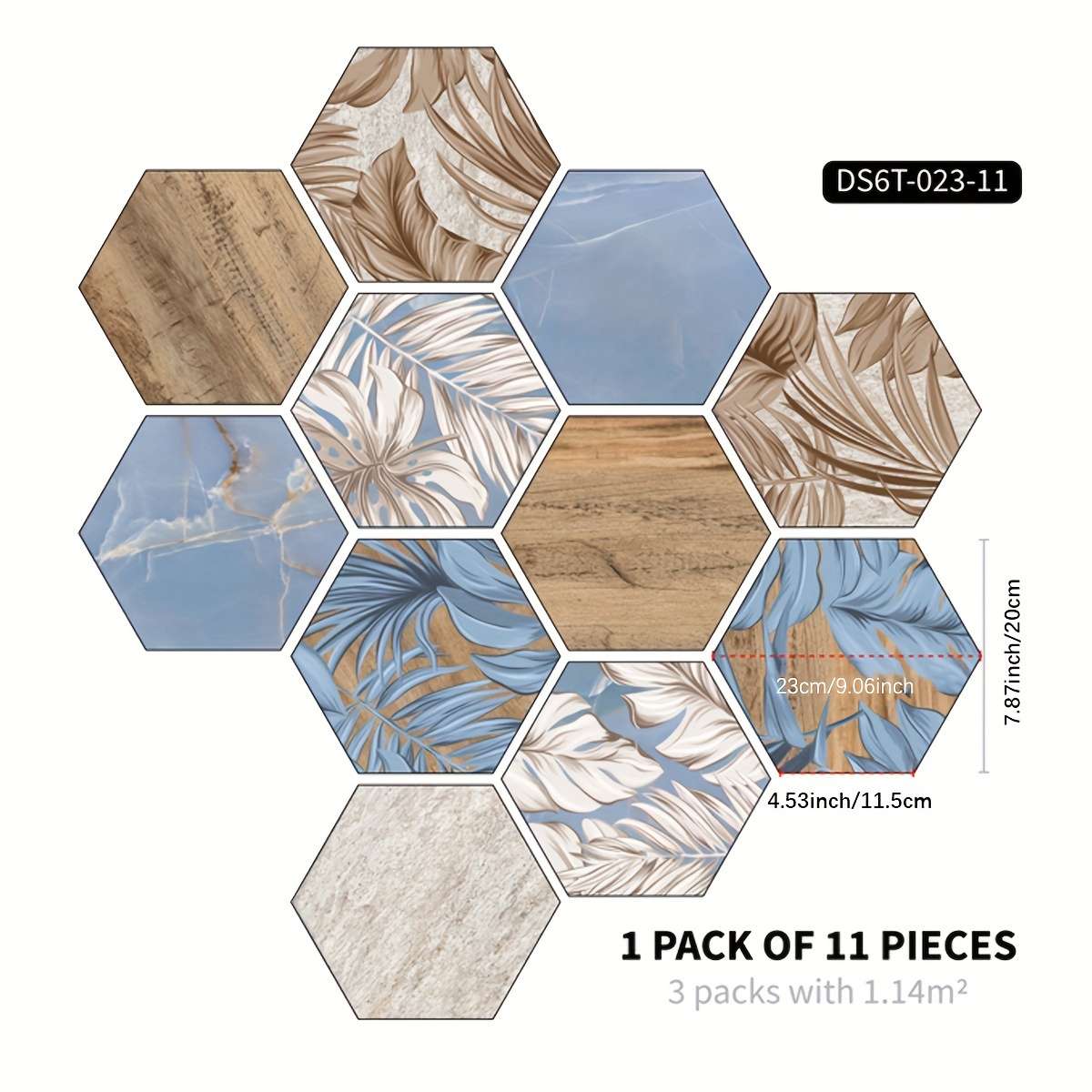 Self Adhesive Floor Stickers E 23.01X19.99Cm