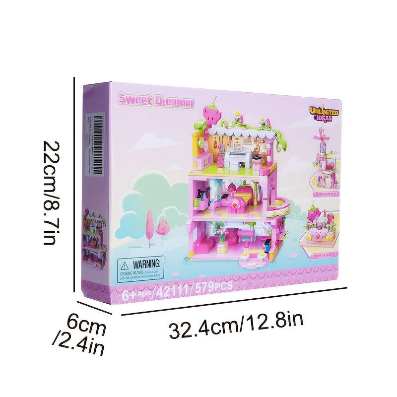 Building Toy Architectural Model Toy Set Color Pink Set
