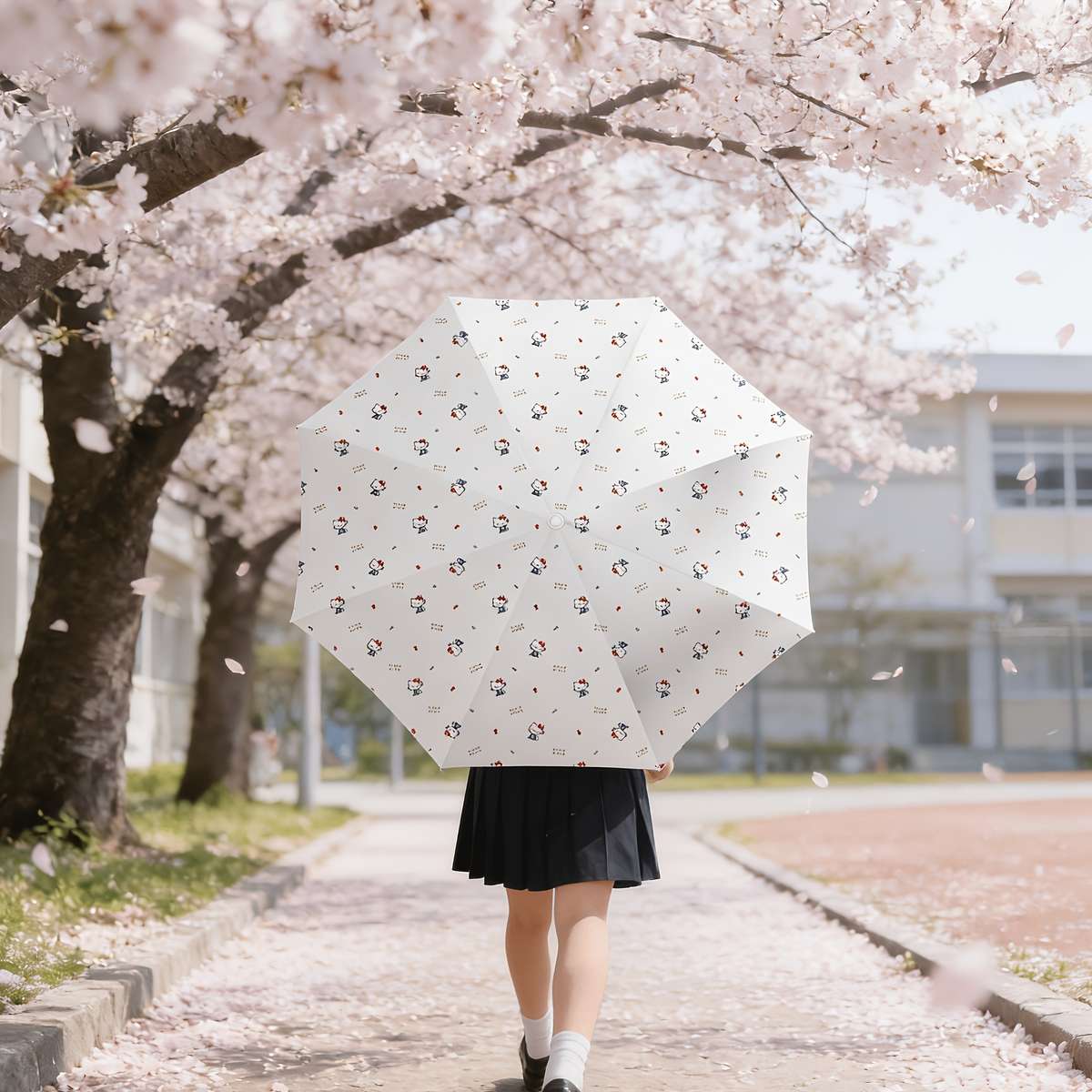 Umbrella Style Hellokitty  White 8K