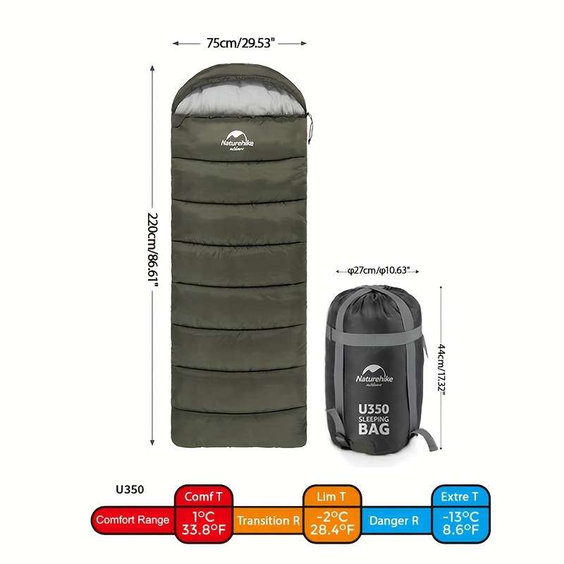 Premium Naturehike Hooded Sleeping Bag Ultralight Lightweight High Quality