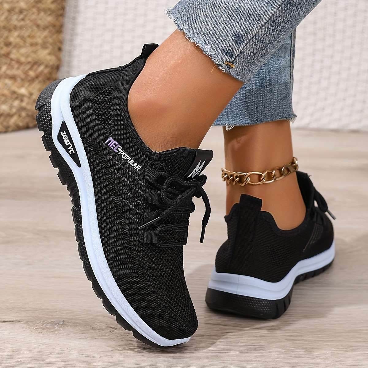 Women S Sneakers Color Black Sizeuk 6