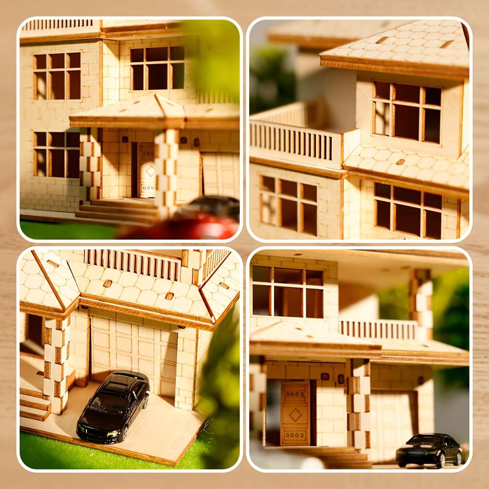 Building Toy Architectural Model Toy Set Model Three Story Villa
