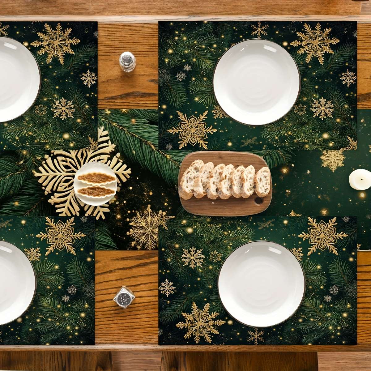 Christmas Tablecloth Size 183X33Cm Table Runner Quantity 1 Table Runner Add  6 Placemats