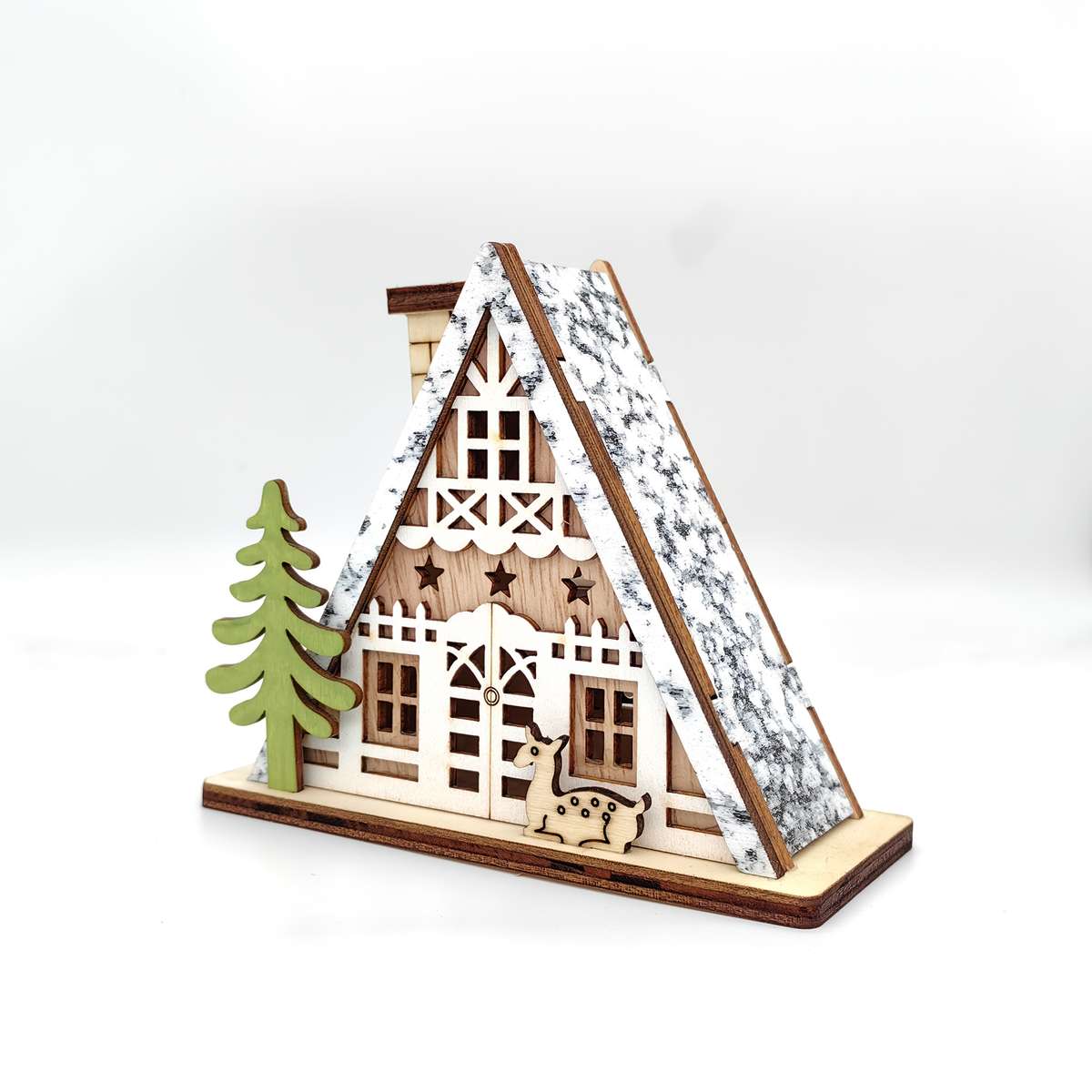 Building Toy Architectural Model Toy Set Items Coffee Colored Small House