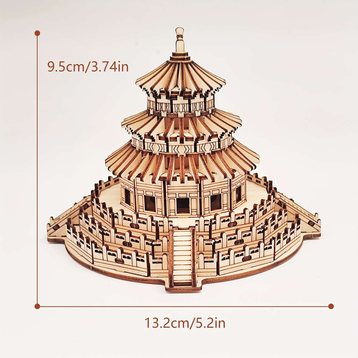 Building Toy Architectural Model Toy Set Items Wooden Palace Model