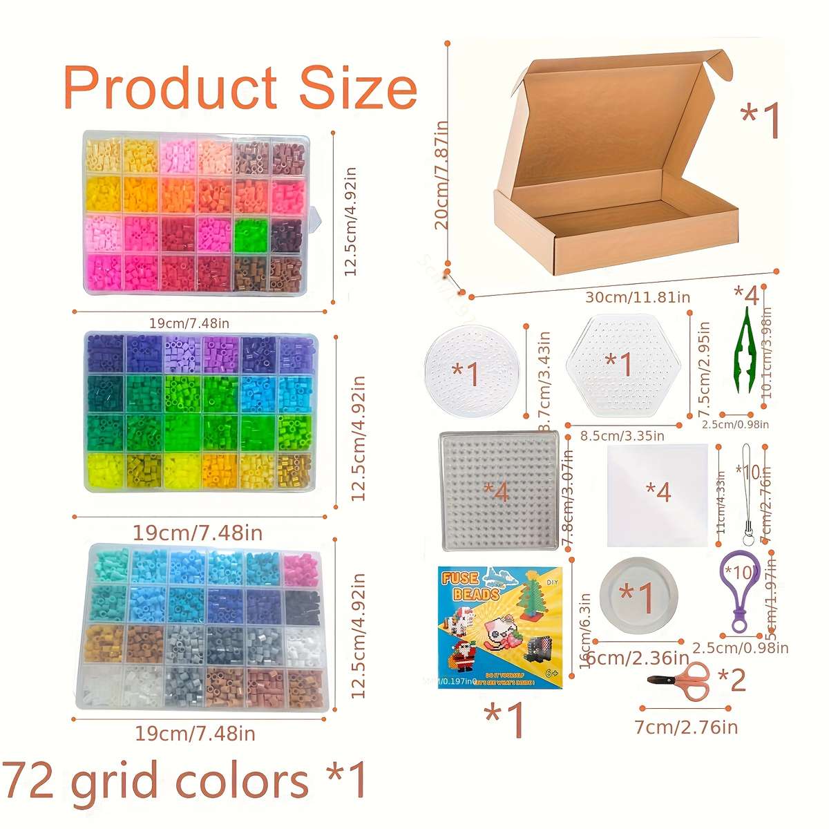 Perler Bead Set 72 Color Sets