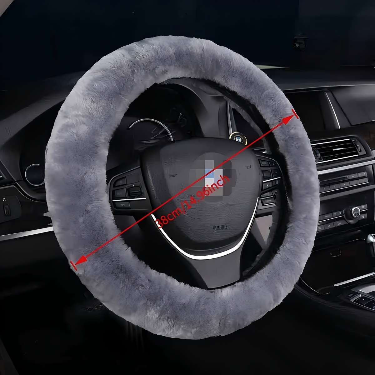 Car Steering Wheel Cover Gray