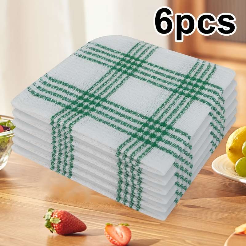 Rag Color 6Pcs Red Checkered Fabric