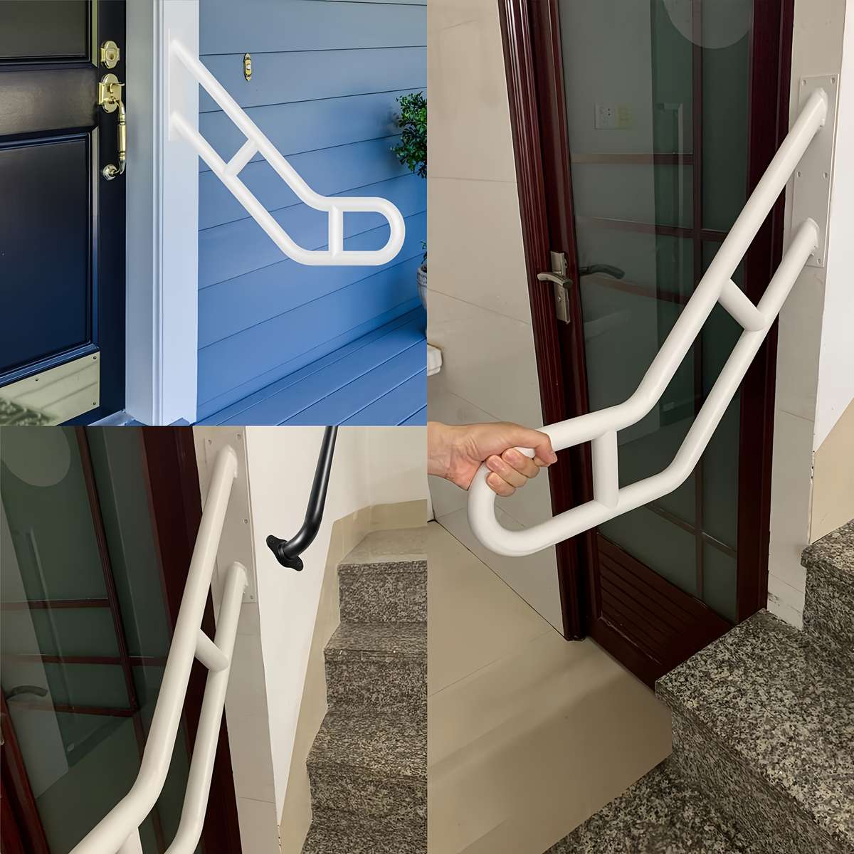 Handrail Color Curved White  2 Pack