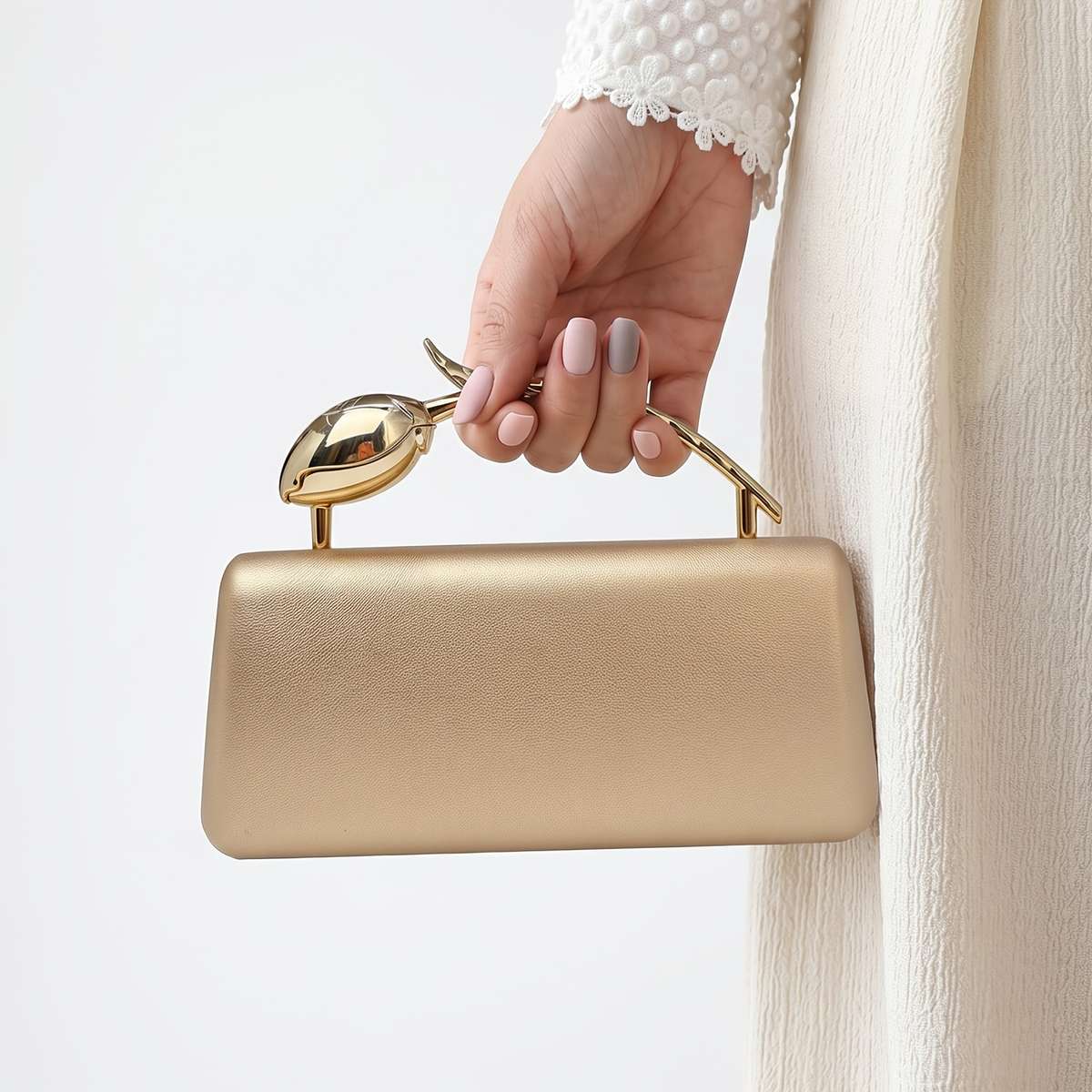 Women S Handbags Flower Plain White