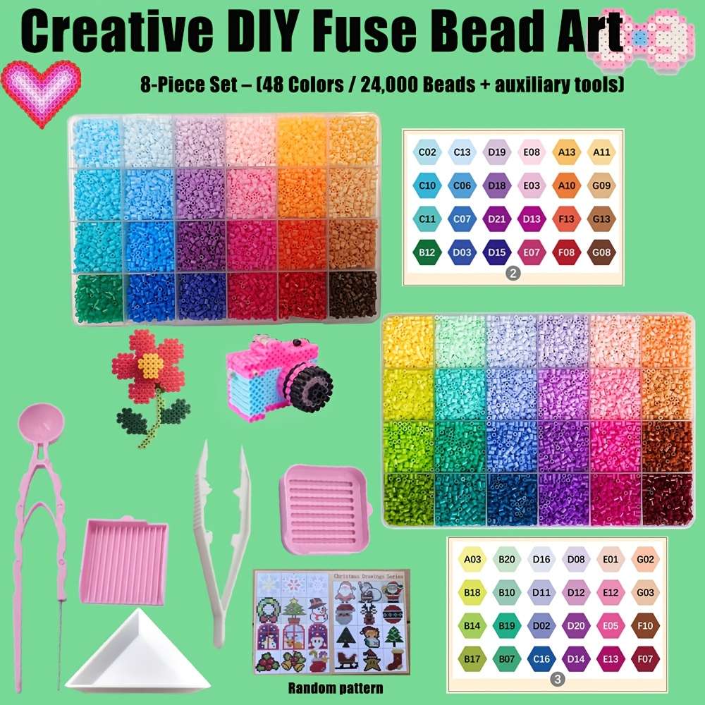 Perler Bead Set Deluxe Edition 8 Piece Set Bean Paste Tool Set 2 3