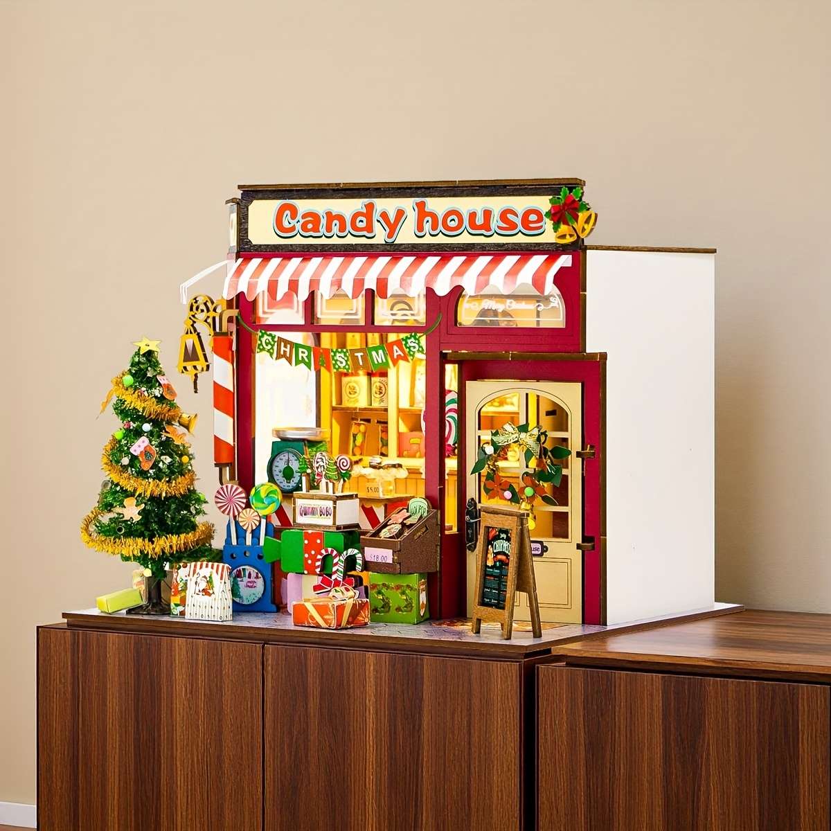 Building Toy Architectural Model Toy Set Items Holiday Season Candy House