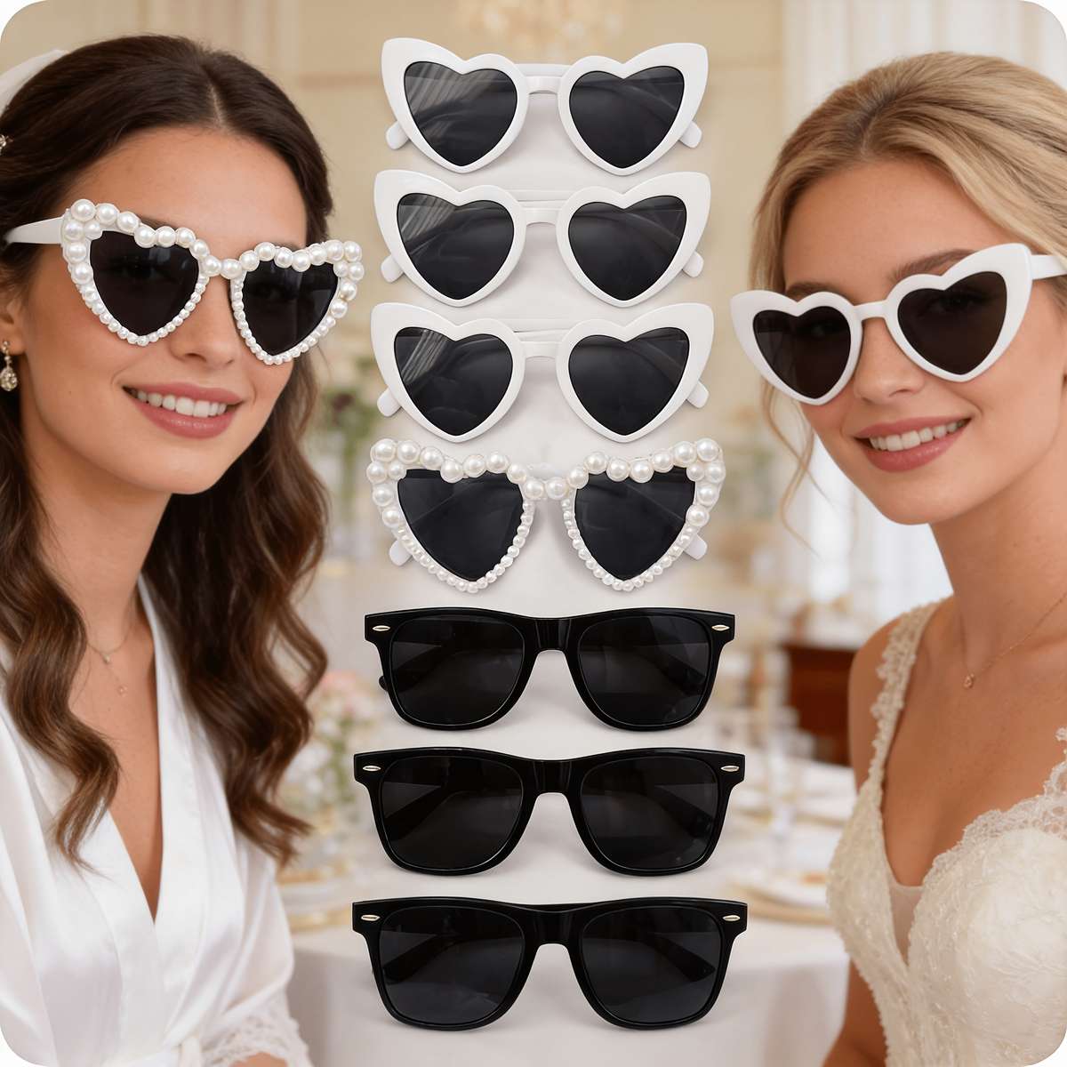 Wedding Supplies Color 10Pcs 5 White & 5 Black