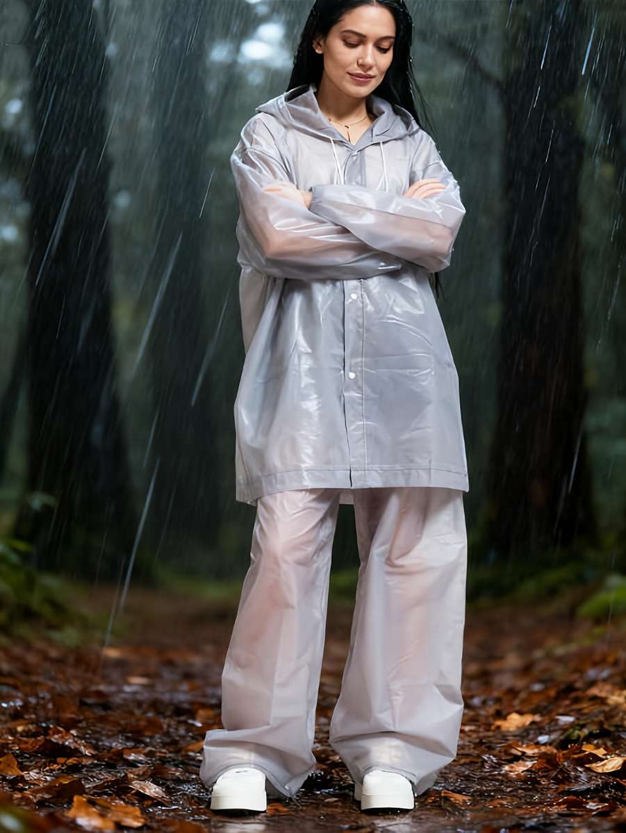 Raincoat Dark Gray Size Asian Onesize