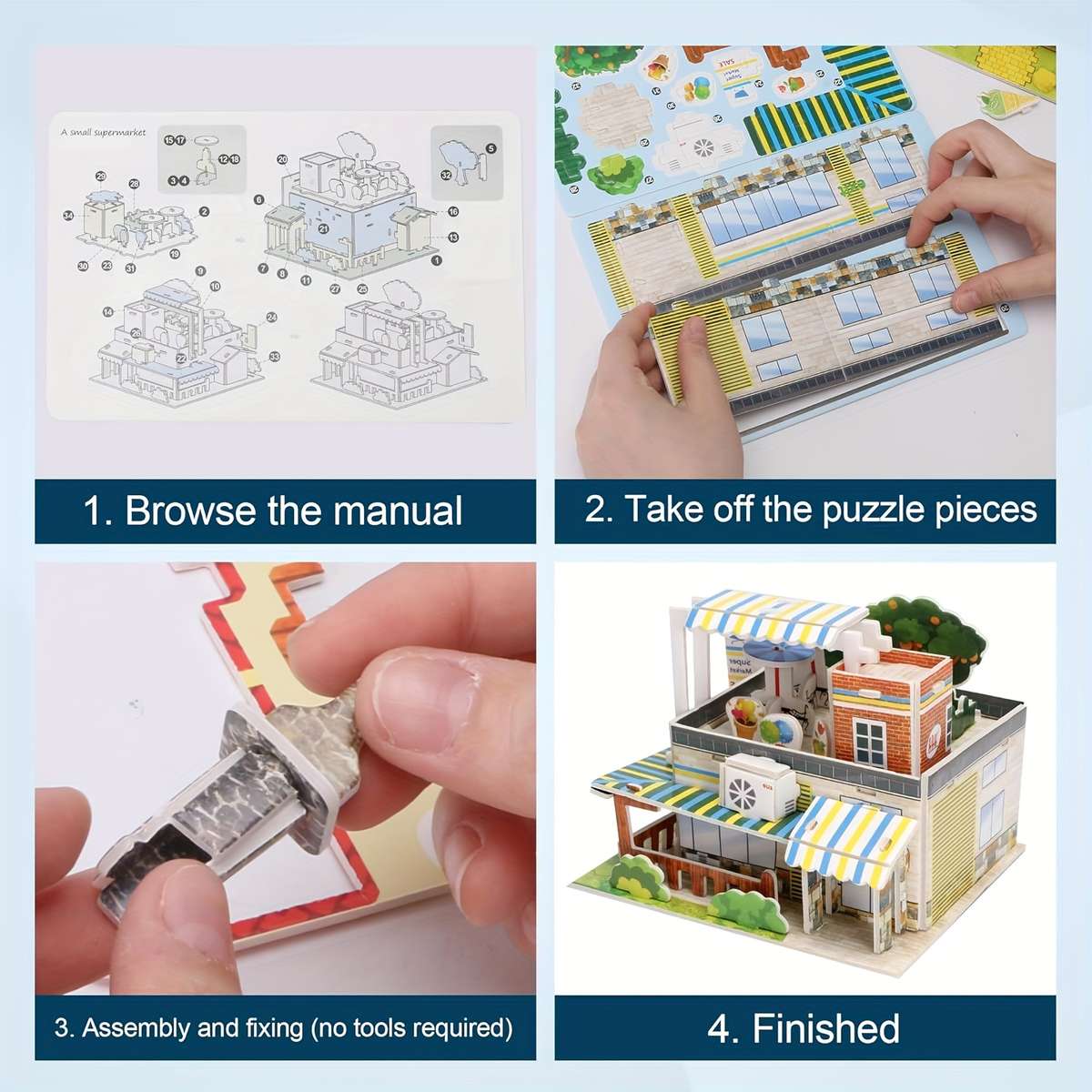 3D House Puzzle Model Style Random
