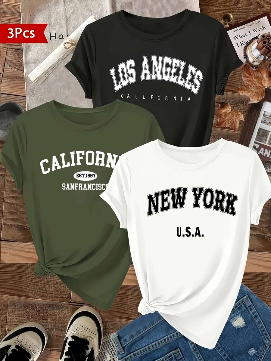 Womens T Shirt Color Mixed Color 2 Sizel