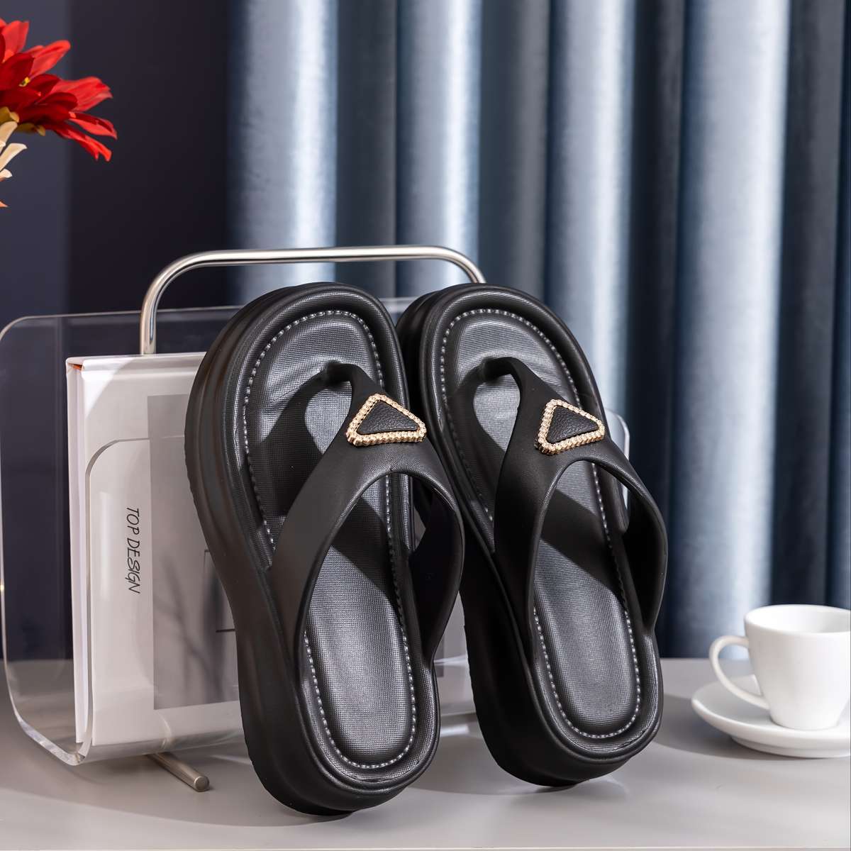Ladies Summer Flip Flops White Uk 4.5-5