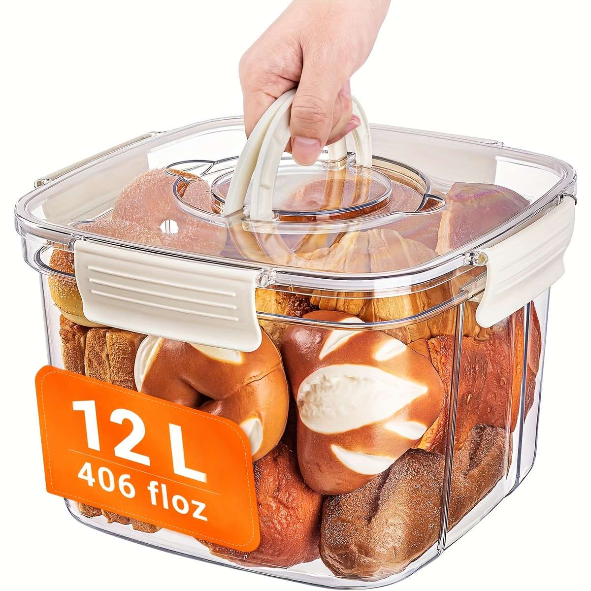 Antibacterial Box Large Capacity Portable Sealed Bread Storage Container 1Pc