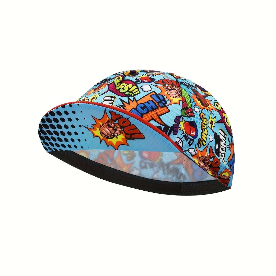 Oscrolling Quick-Dry Breathable Cycling Cap Light Blue High-Quality Polyester Elastic O