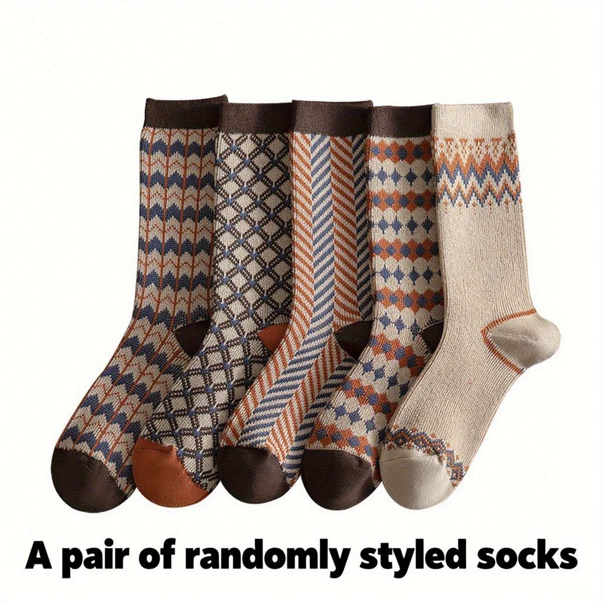 Women S Socks Quantity 5 Pairs Of Retro Socks