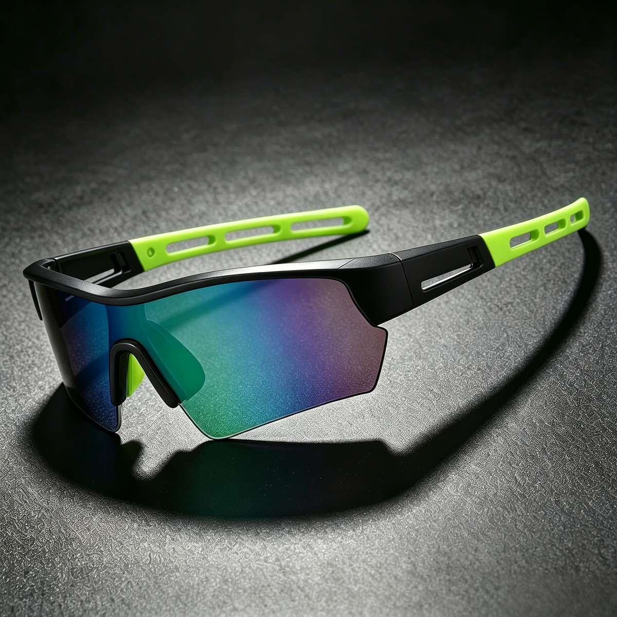 Cycling Glasses Color Black Frame Gray Lens  Glasses Cloth