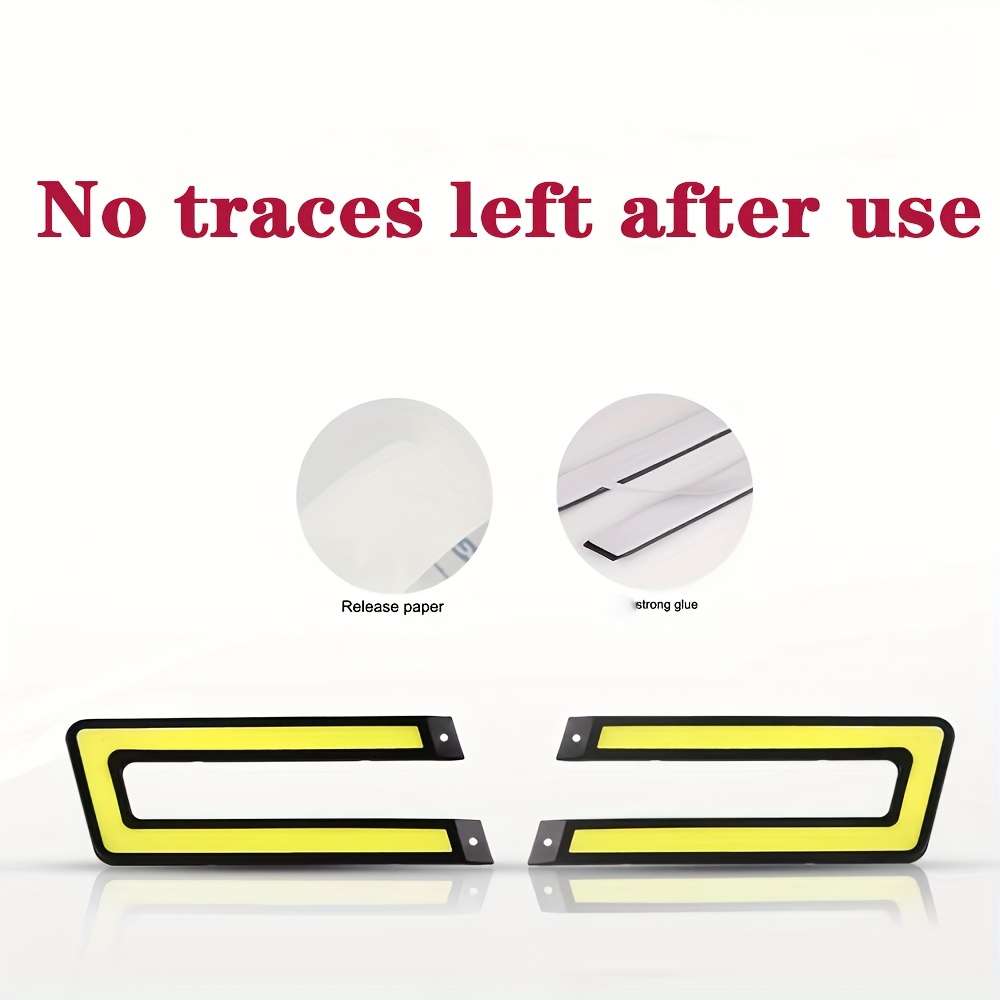 2pcs Car-Shaped COB LED Daytime Running Lights DC 12V High-Brightness LED DRL Exter