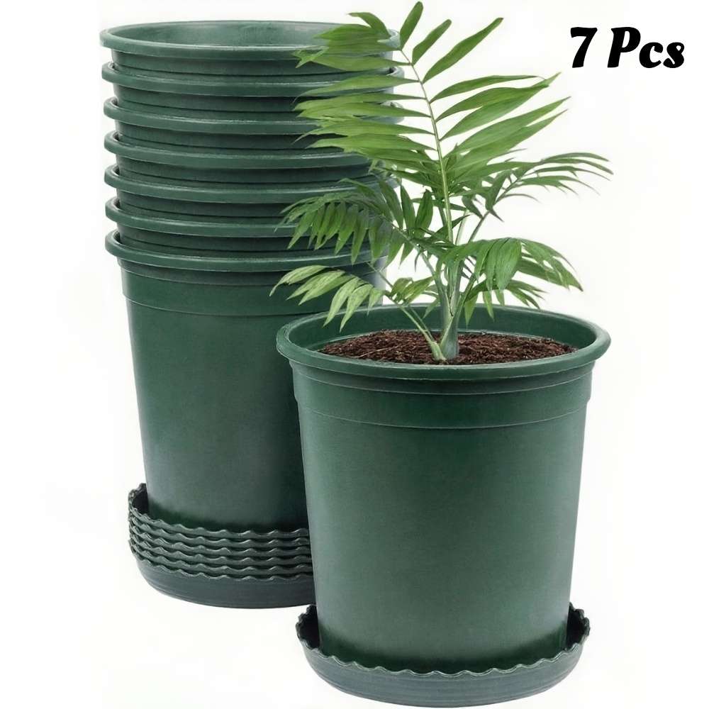 Flowerpot Color Green Quantity7Pcs Pots7Pcs Saucers
