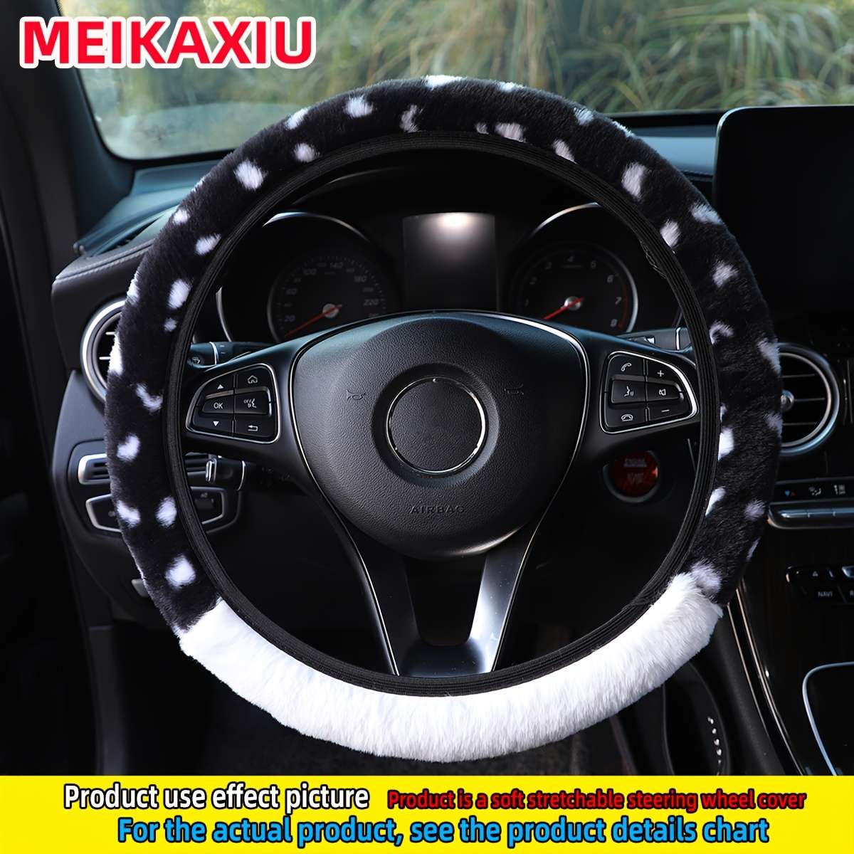 Car Steering Wheel Cover Gray