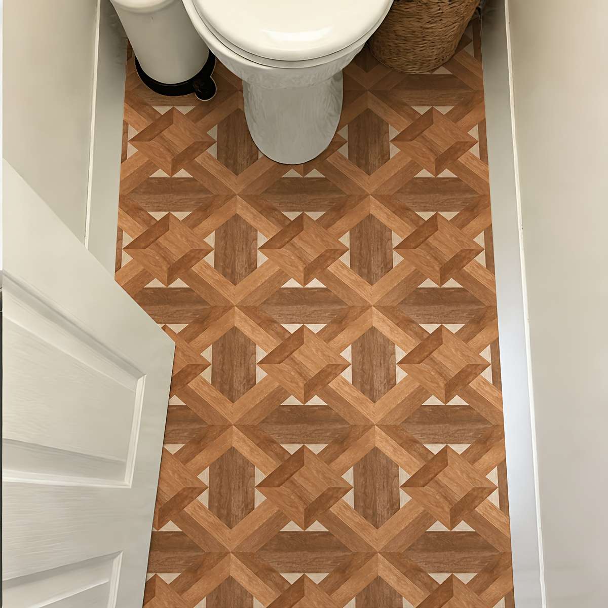 Self Adhesive Floor Stickers 40Cm*120Cm Spliced Wood Grain