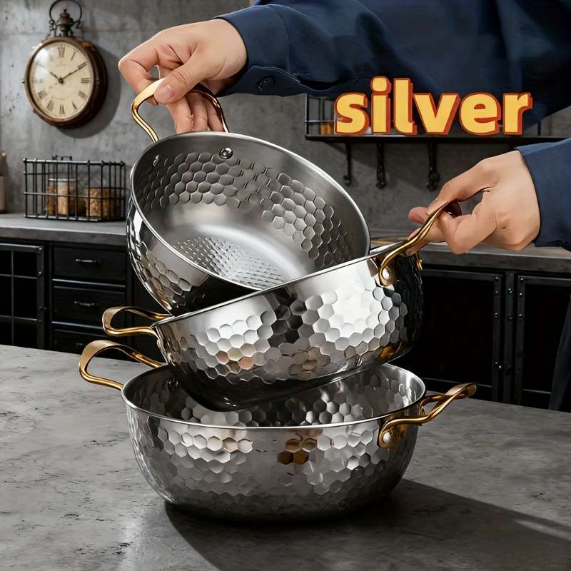 3Pcs Industrial Set Individual Korean Stainless Steel Ramen Daily Use