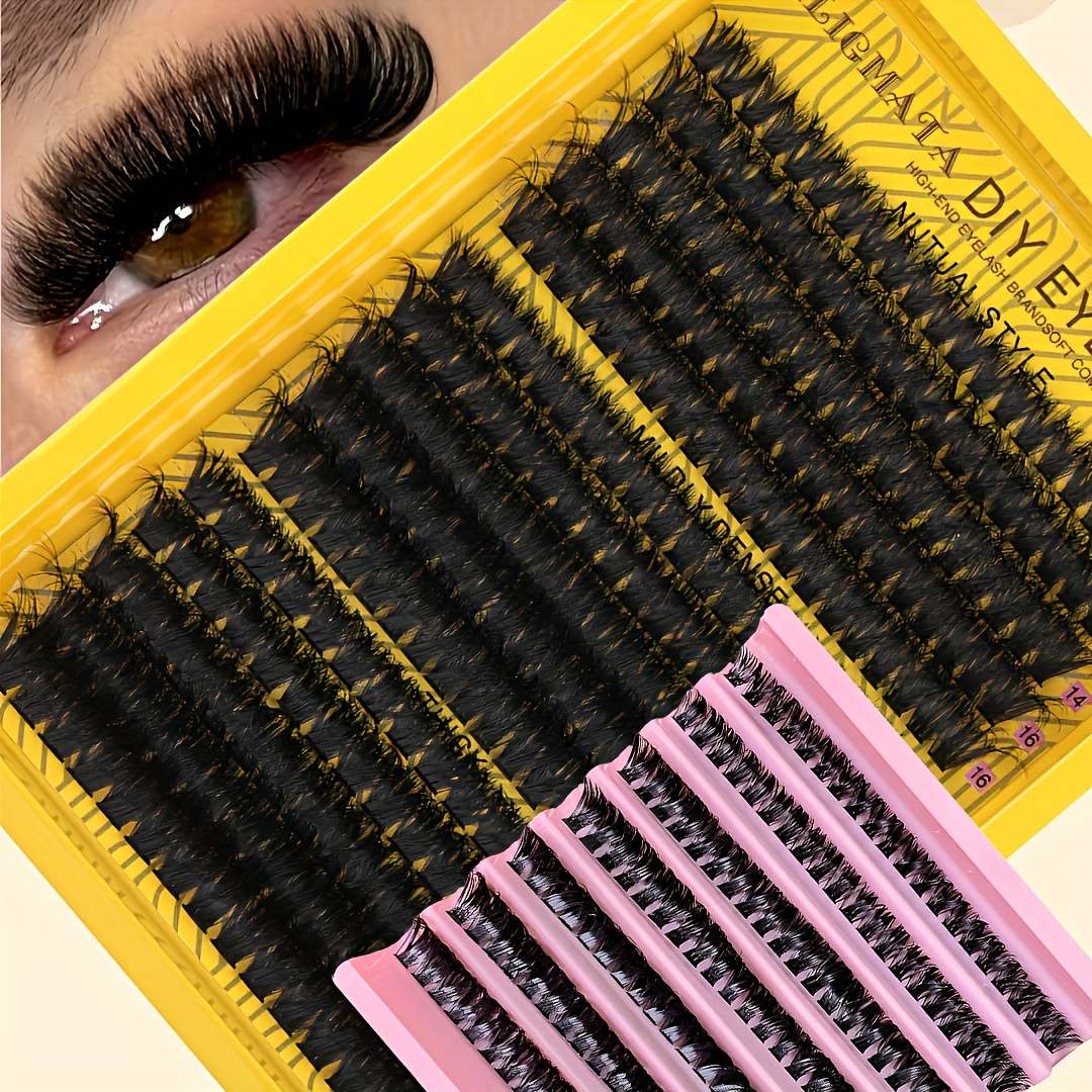 280pcs Natural Fluffy Mink Lashes Model 7 Row 60d 07mm