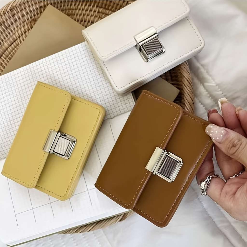 Mini Simple Student Wallet Flip Style Money Clip Fresh Portable Card Holder