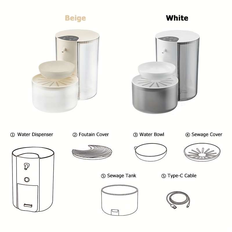 Pet supplies Capacity 3000ml Khaki Color