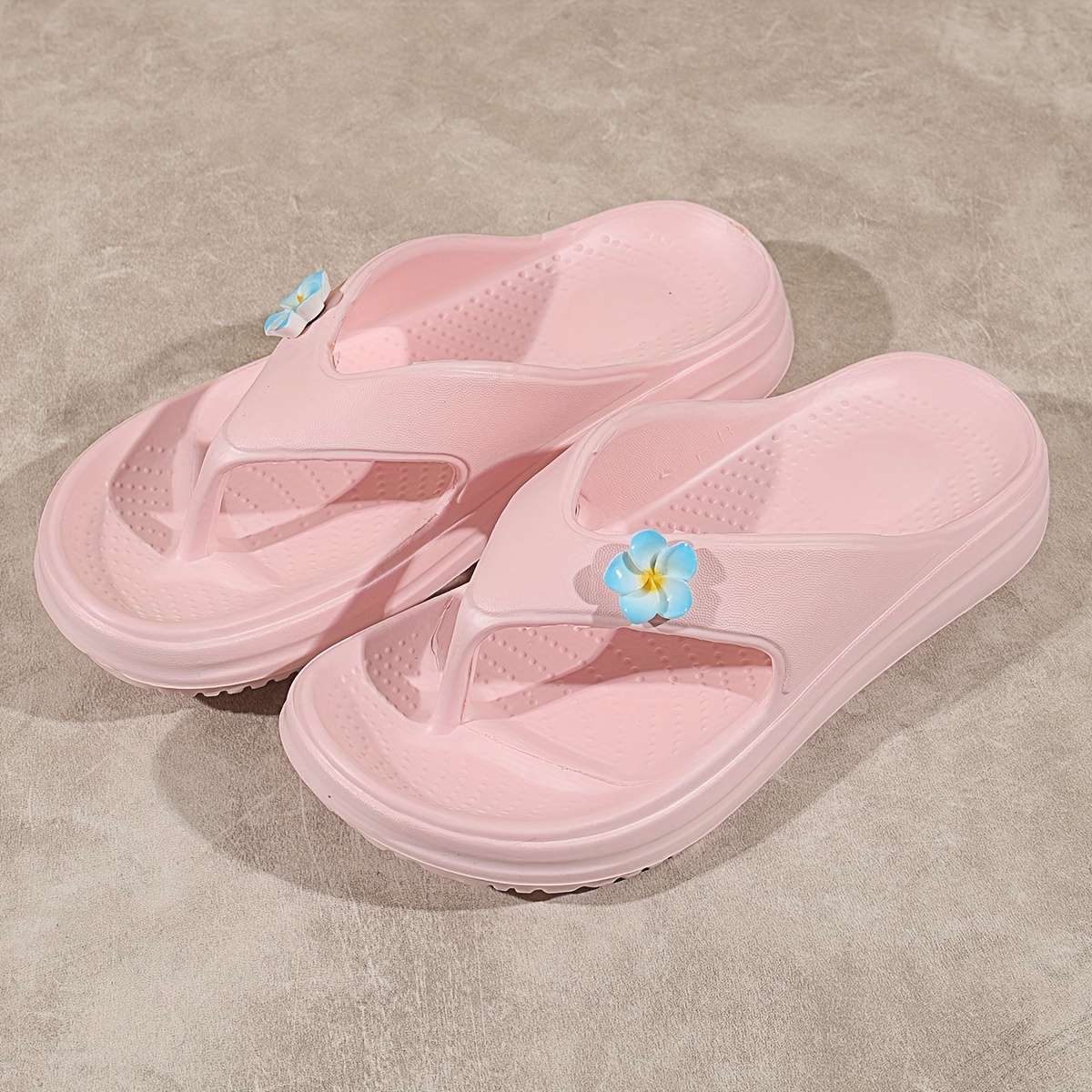 Ladies Summer Flip Flops Black Uk 7.5-8