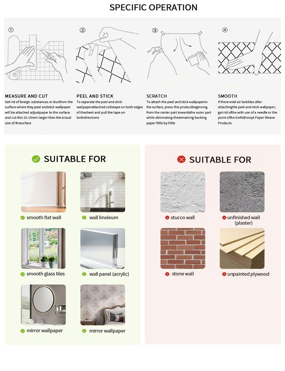 Self Adhesive Floor Stickers 40*120Cm 15.75*47.2In