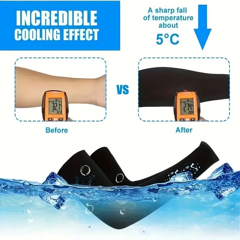 Sunscreen Sleeves Color 2Pairblack White Quantity 1 Pair