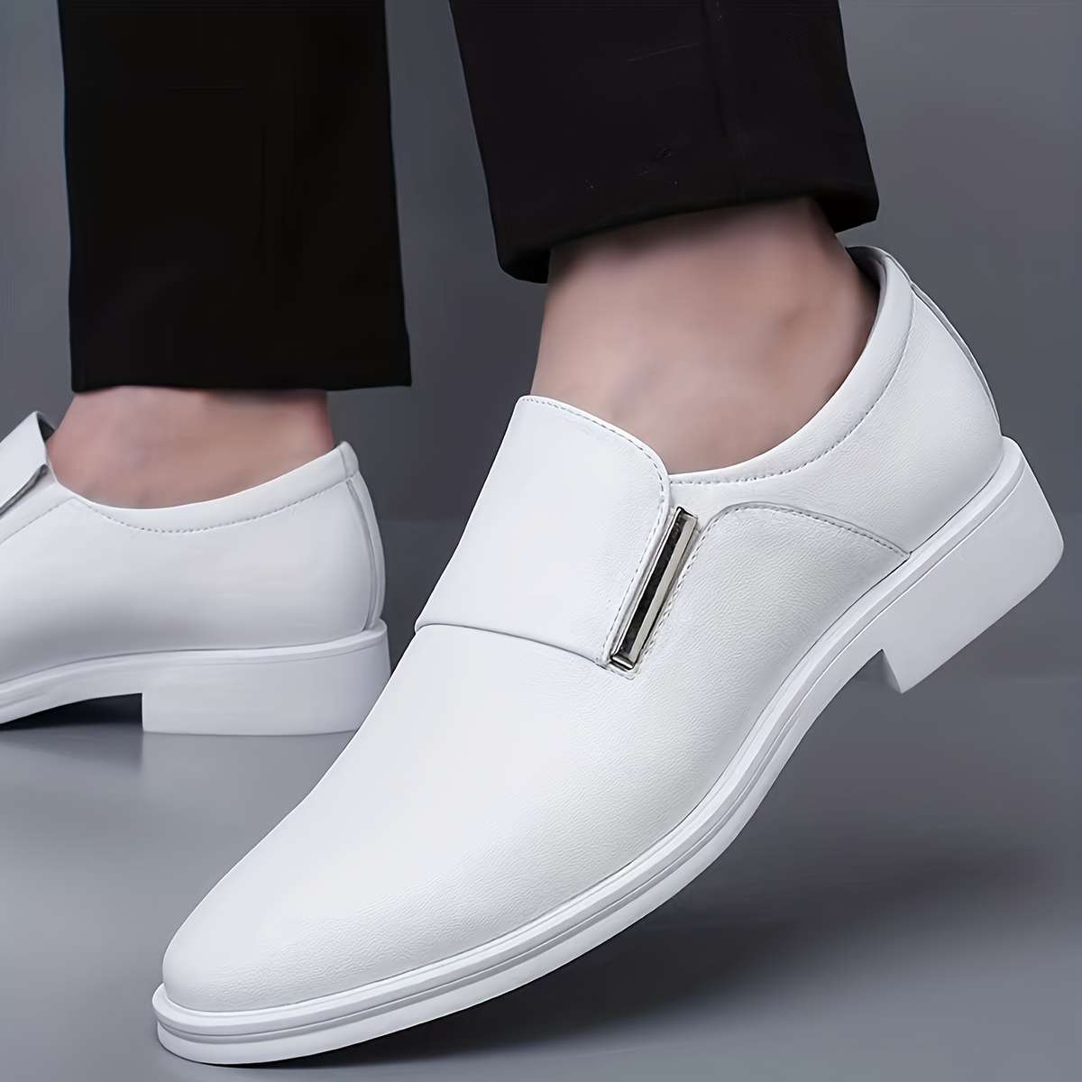 Mens Leather Shoes Color White Sizeuk 7.5