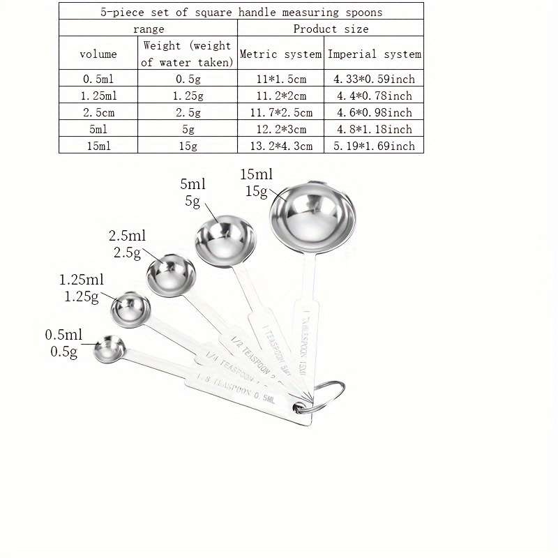 Measuring Cup Color 7Piece Set Of Measuring Spoons With Round Handles