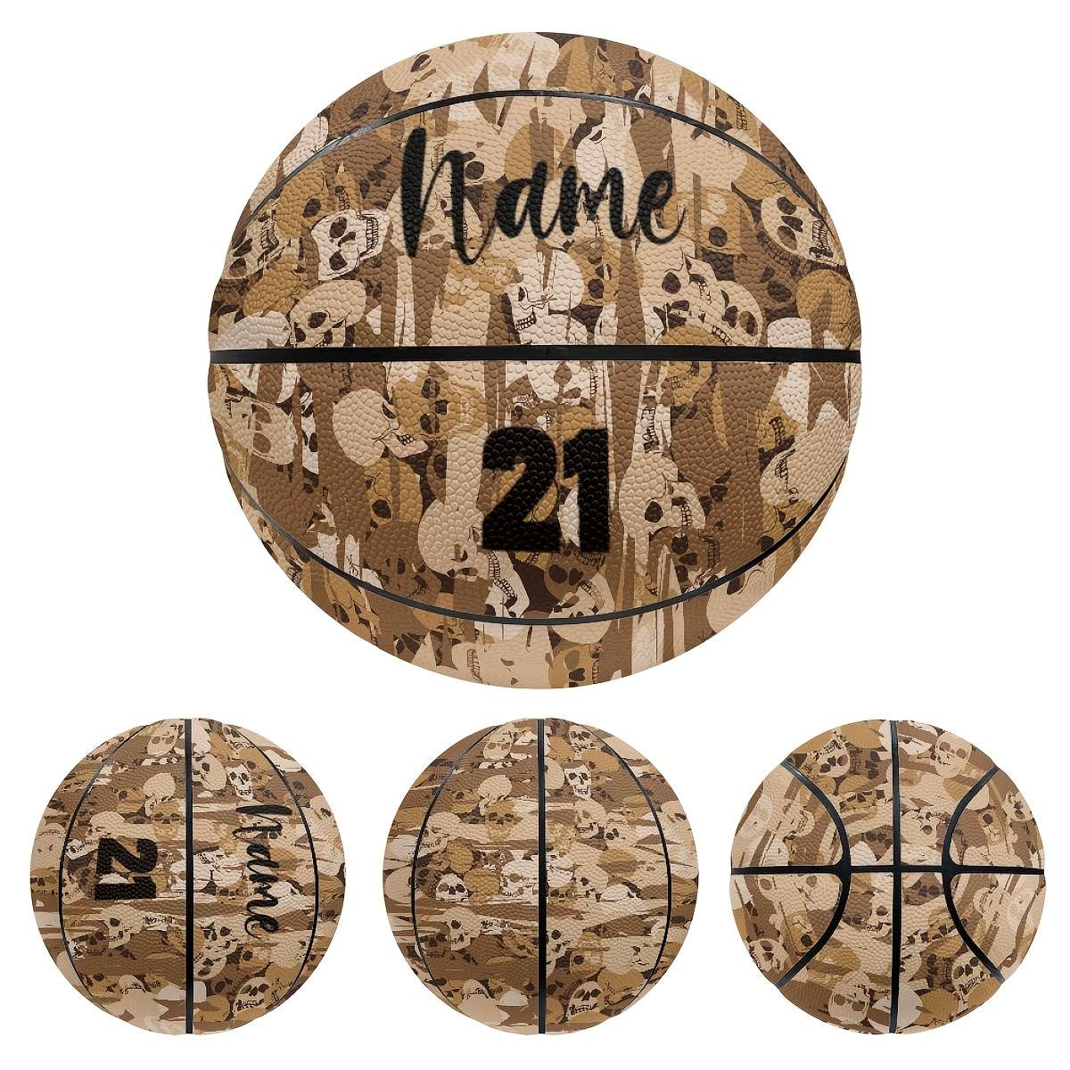 Basketball Color Full Skull Print Size7